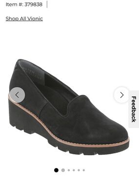 Vionic BlueSuede Wedge Clog with Contrast Trim